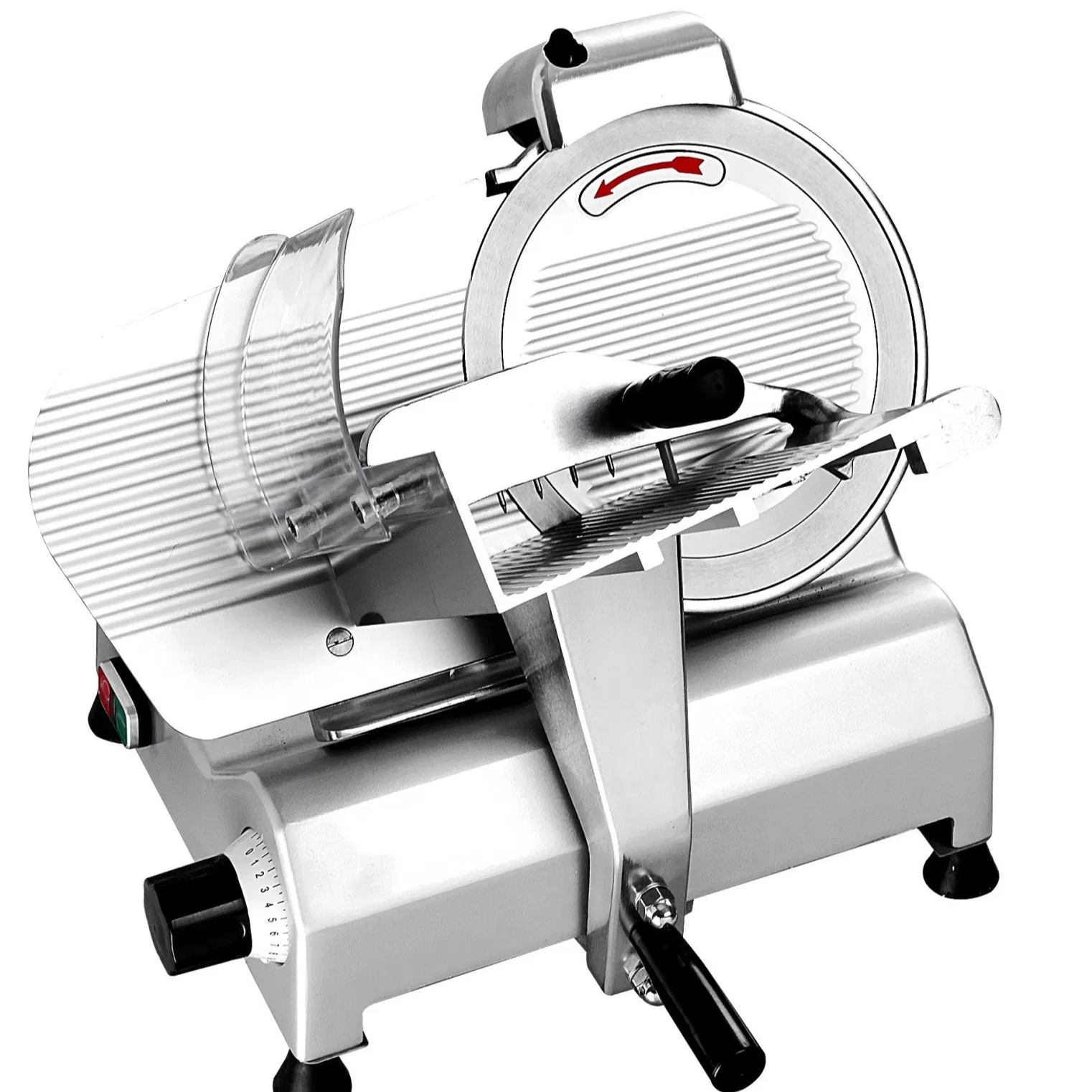 12" Semi-Automatic Meat Slicer, Cost-Effective Kitchen Cutting Machine for Restaurant and Household Use