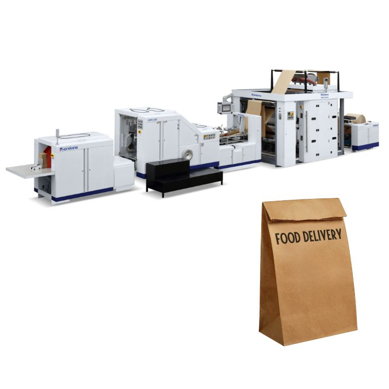 Market, Restaurant Carryout Bags Machine with 2-6 Colors Inline Printing Device