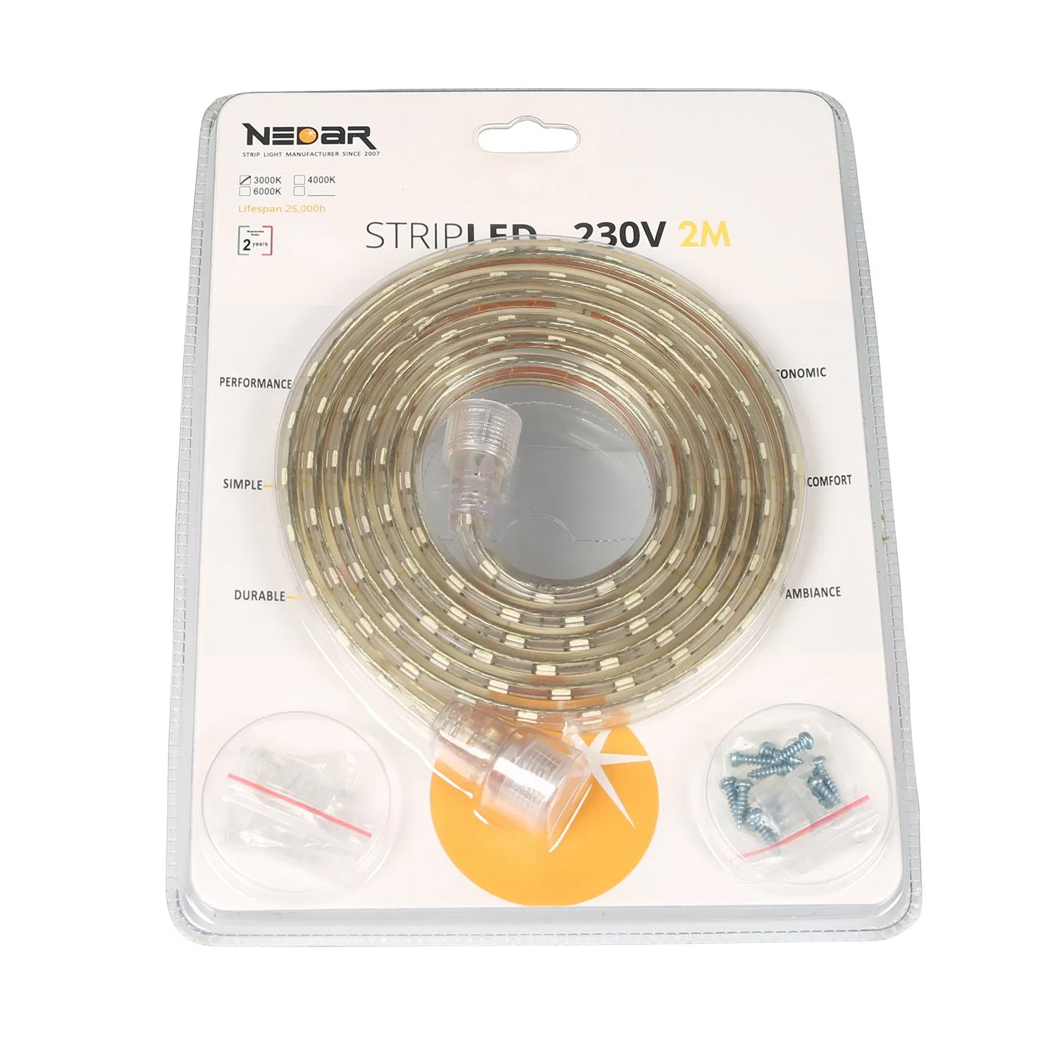 LED Strip Light Kit 1m/2m/5m Extension Segment Flexible Strip with CE Cert 230V LED Lighting Cinta LED, Fita LED, Tira LED