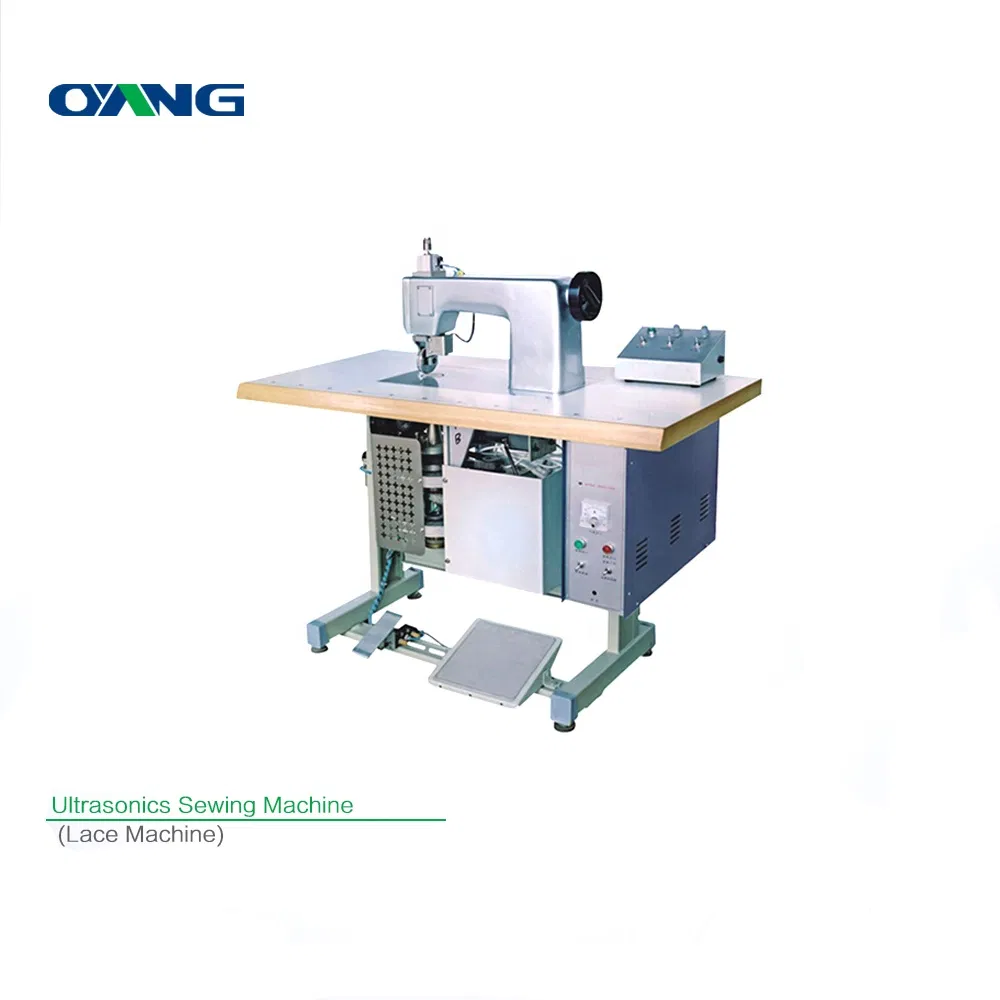 Manual Non Woven Bag Sewing Production Line, Ultrasonic Lace Sewing Machine