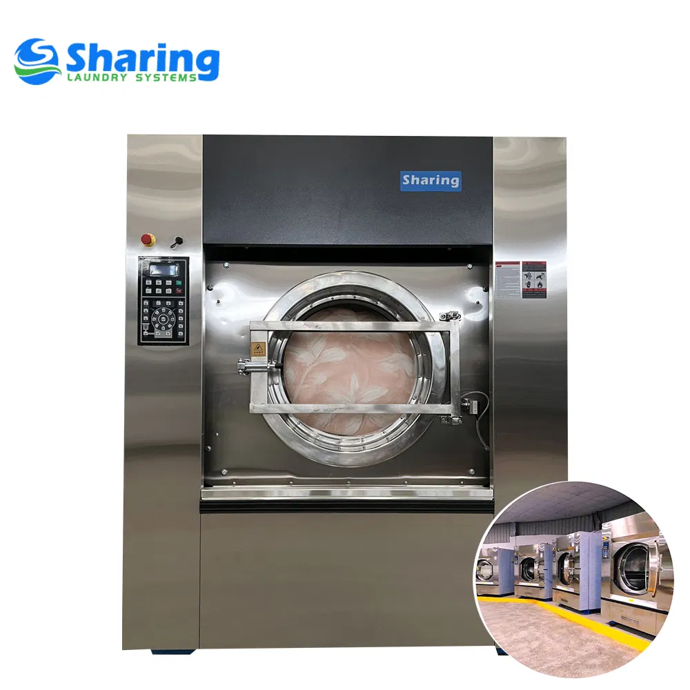Industrial Fully Automatic Barrier Washer Extractor Commercial Laundry Washing Machine Equipment for Hotel and Hospital Use, 50kg, 100kg Capacity