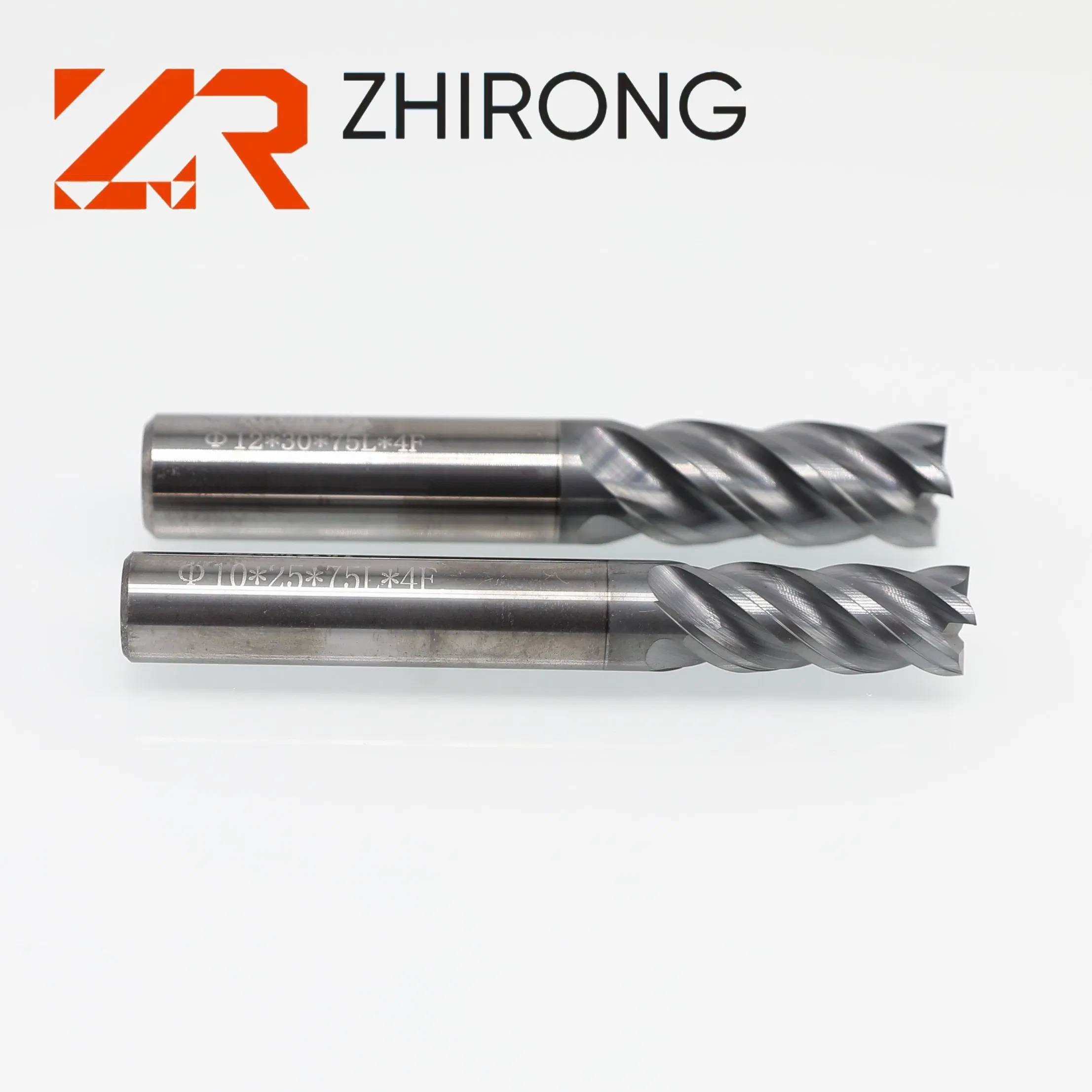 Inserto di fresatura Zhirong D10*25*75L*4f utensile da taglio CNC