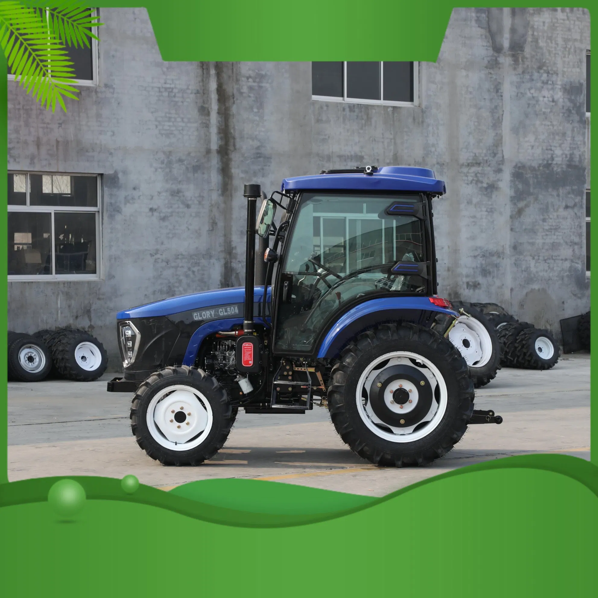 CE-Zertifizierung 50 PS Radtraktor mit Anbaugeräten