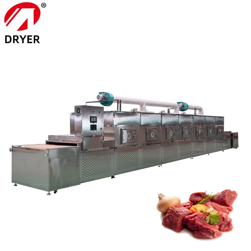 Tunnel Type Microwave Thawing Machine for Frozen Meat Fish Shrimp Fruit Vegetable