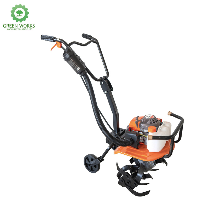 63cc Power Gasoline Garden Rotary Tiller with Multifunctional 2-Stroke Agricultural Tiller Cultivator Machine