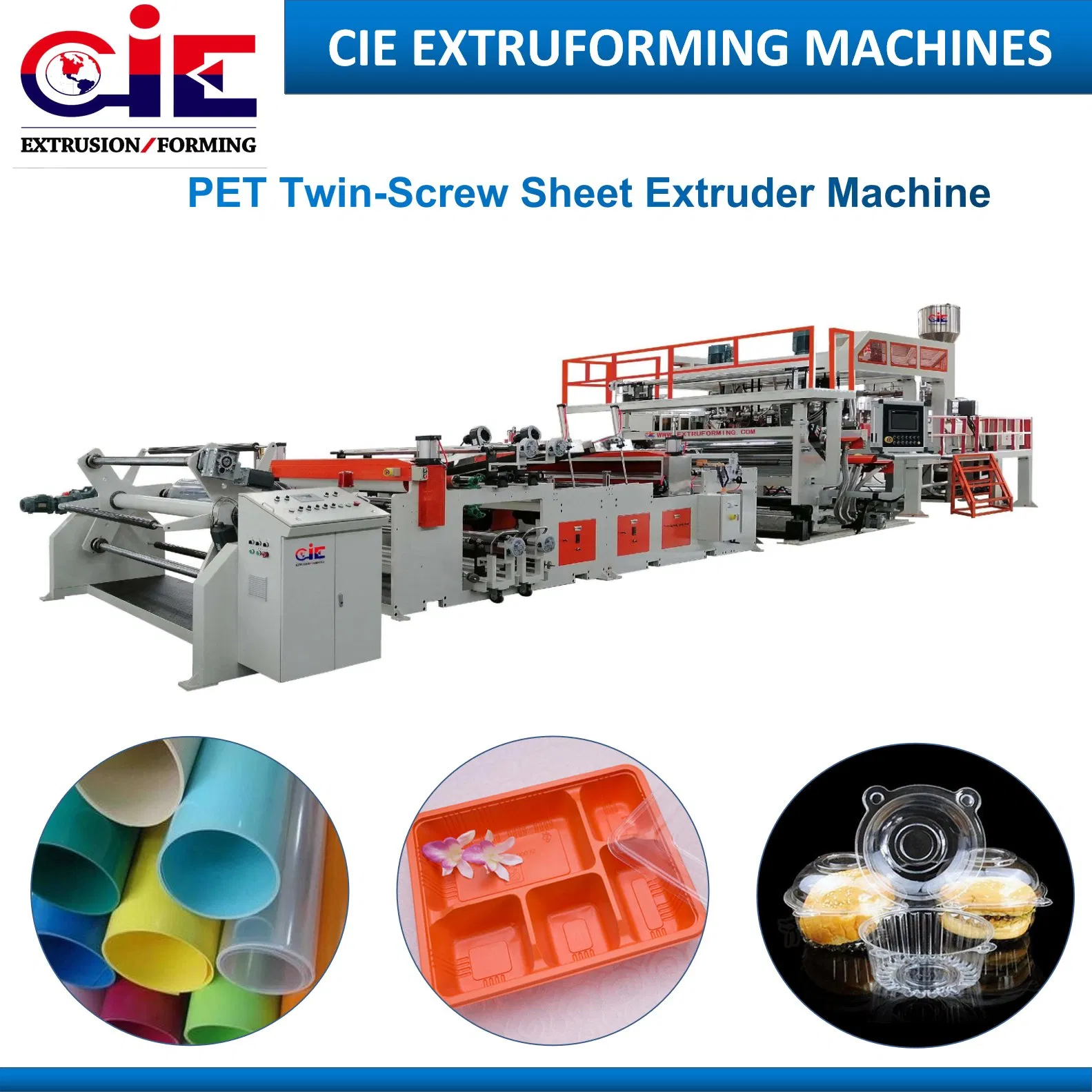 Plastic Cpet APET PETG RPET PLA Extrusion Machine Extruder
