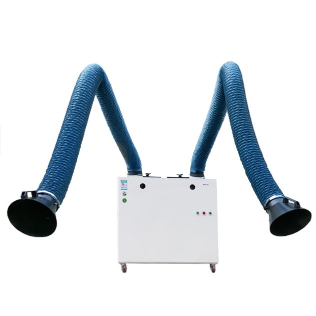 Extractor de humos 2 brazos de succión Certificación CE 99,9 % de eficiencia de purificación