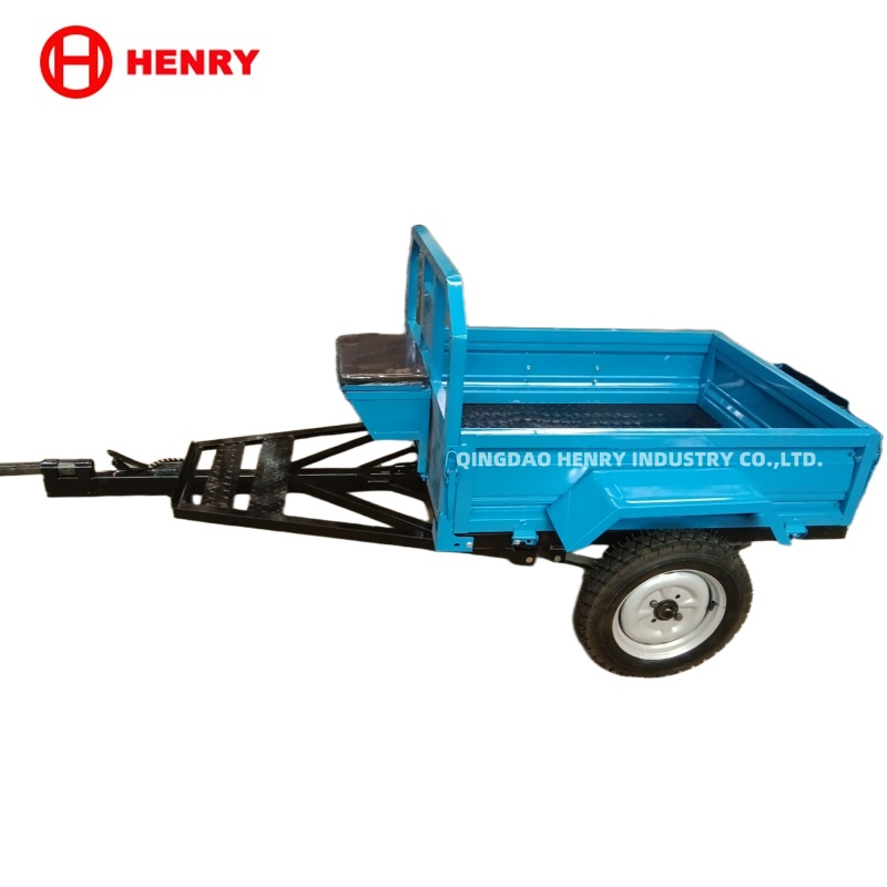 Mini One Ton Single Axle Tractor Tipper Trailer Europe Type Farm Trailer for Sale
