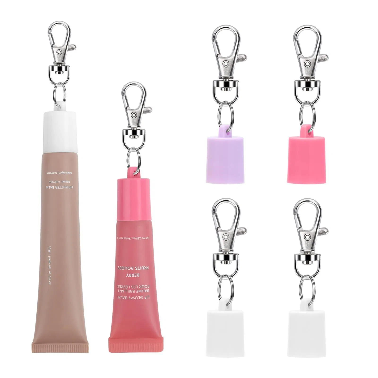 Silicone Keychain Cap for Lipgloss Keychain Holder