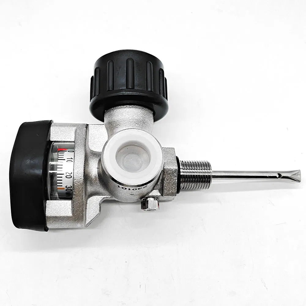 KHF-30B 30MPa G5/8 SCBA Gas Filling Station Self-Locking Brass Cylinder Valve with Gauge