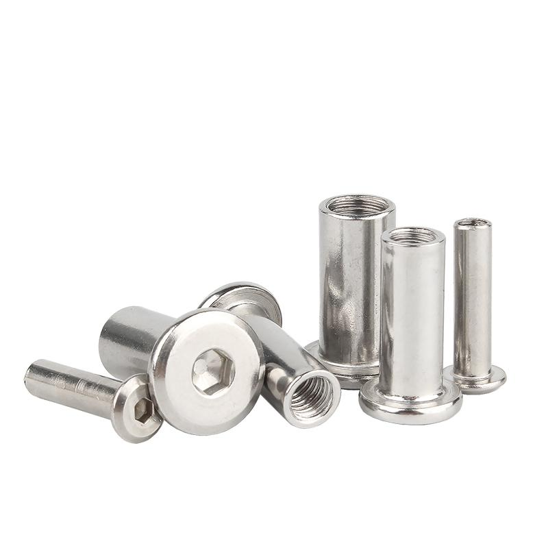 Rivetto in Acciaio Inossidabile Testa Esagonale Brugola Connettore Inserto Giunto Manicotto Cappuccio Dado Rivettato per Mobili