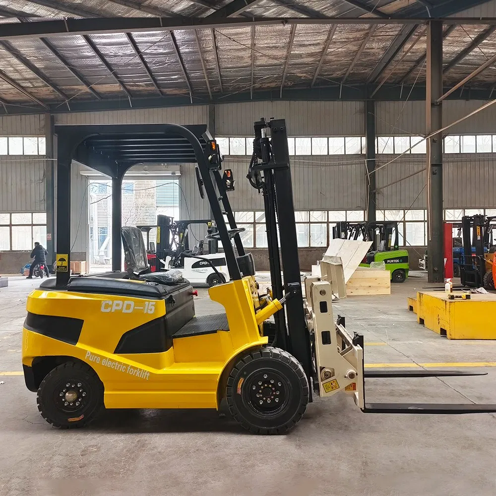 Mini carrello elevatore elettrico da 1 tonnellata e 1,5 tonnellate per piccole officine e negozi al dettaglio