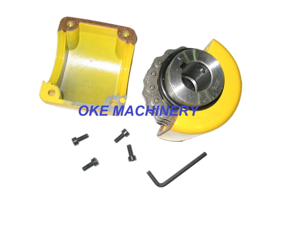 Chain Coupling with Durable Sprocket, Chain, and Cover