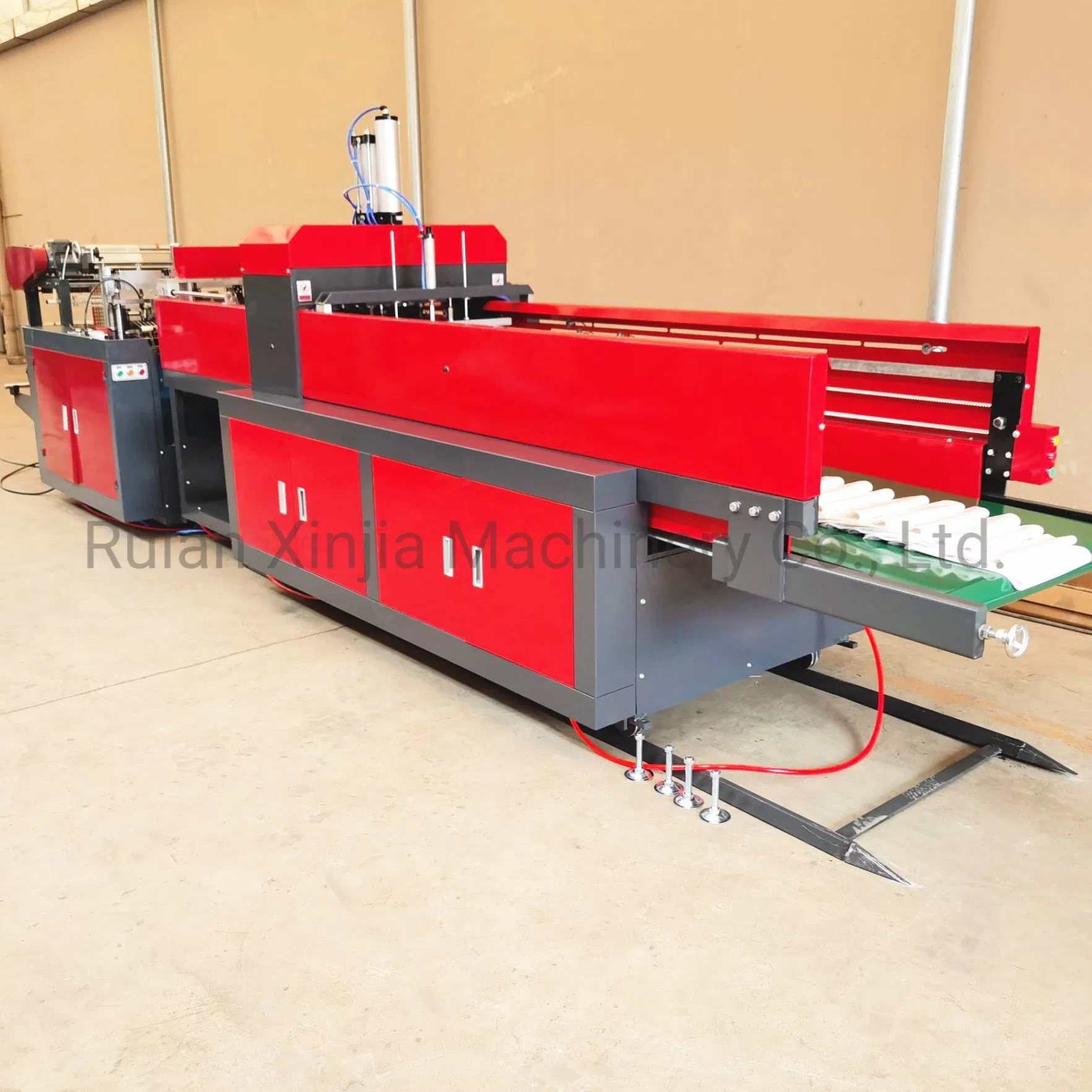 Xinija 800 Single Line T-Shirt Vest Bag Handle Shopping Plastic Polythene Bag Making Machine