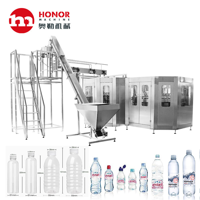 Small Plastic Bottles 500ml 600ml 1000ml 2000ml Water Automatic Filling Capping Machine