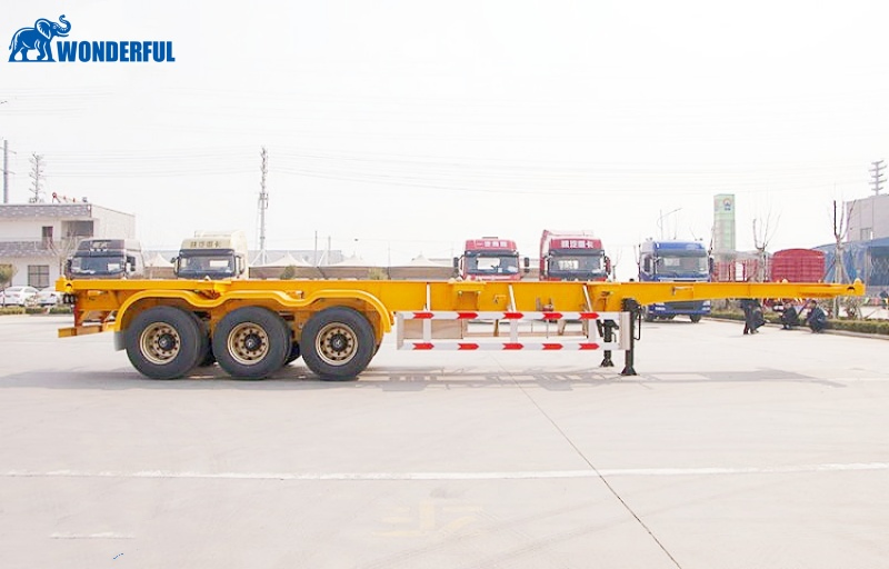 Semirimorchio portacontainer skeleton per trasporto su pianale, 3 assi, 40 piedi, 40 tonnellate