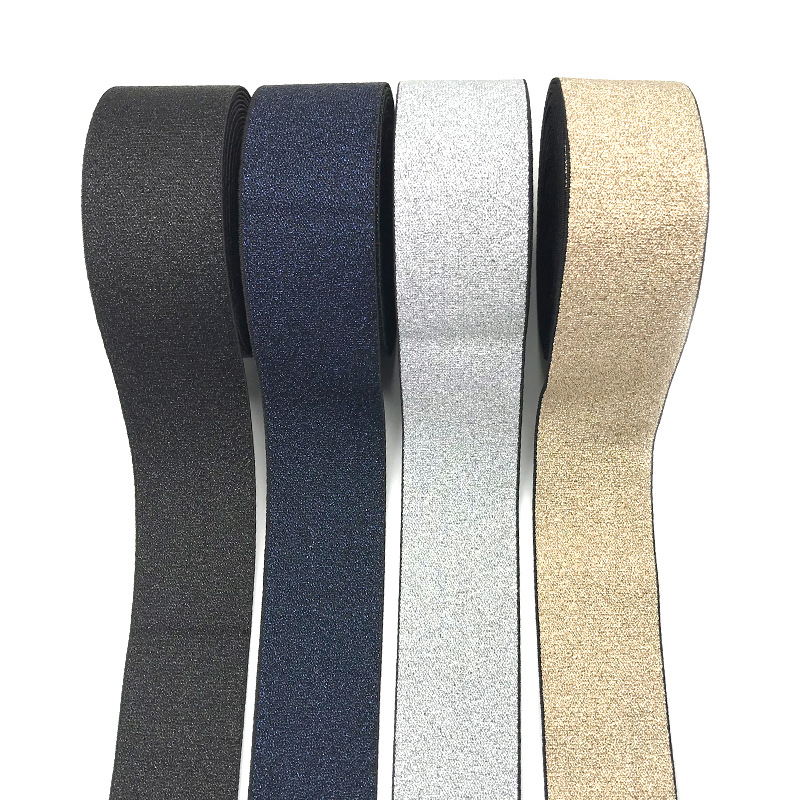 Customized Gold and Silver Elastic Band for Footwear and Apparel