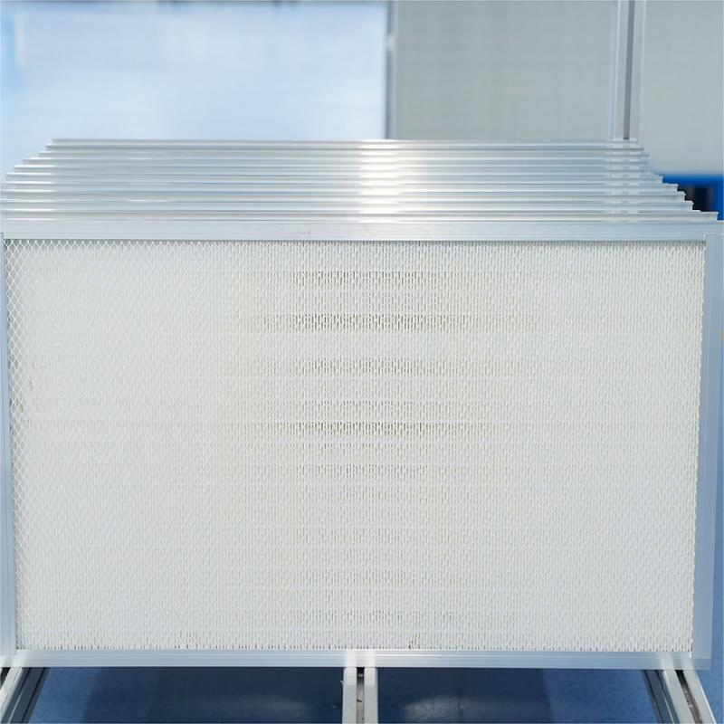 ISO 9001 High Cfm Low Pressure Drop 99.97% Efficiency @ 0.3μm Mini Pleat HEPA Filter OEM ODM Available