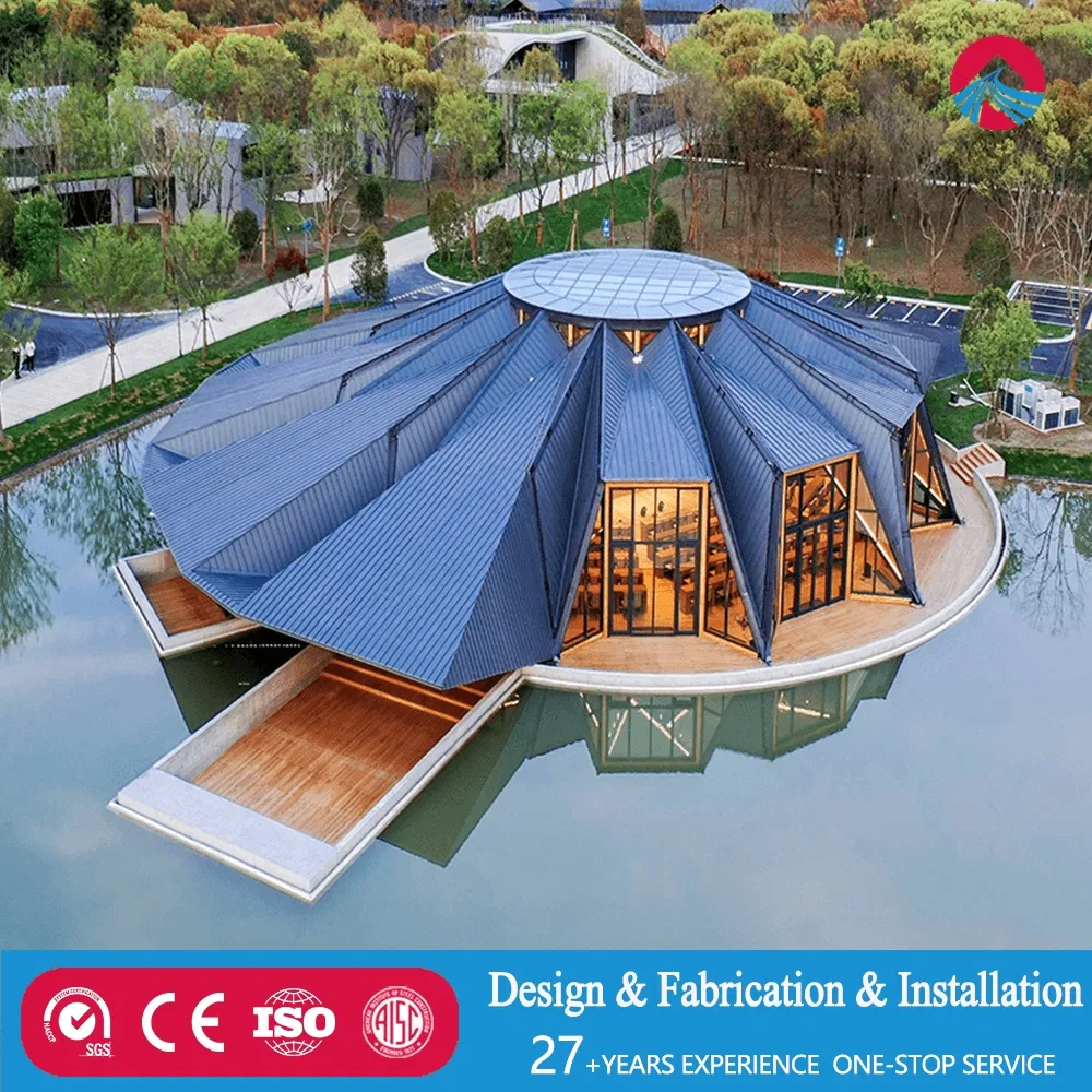 Modern Steel Conference Center Designed for Large Gatherings