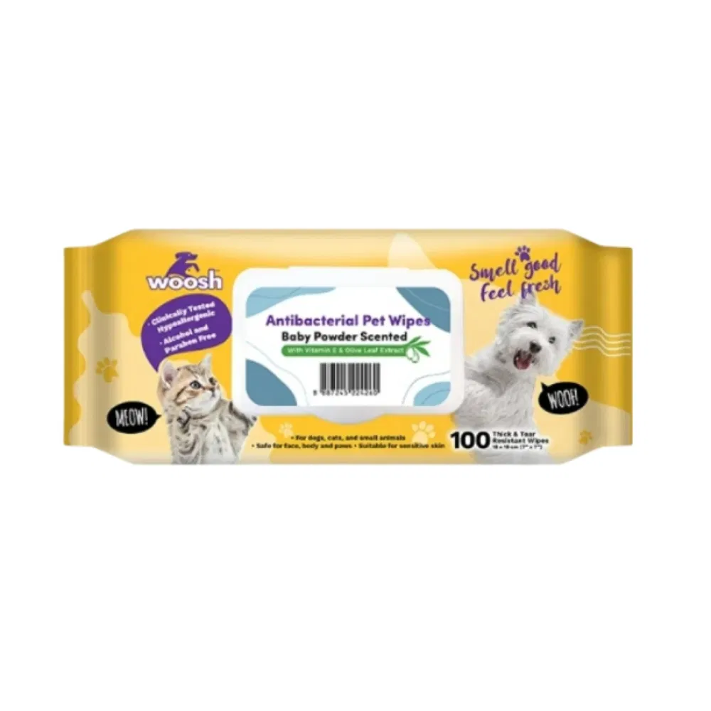 Salviette Rinfrescanti per Cani Salviette Umide per la Cura degli Animali Domestici 100% Biodegradabili per Corpo Occhi e Sedere