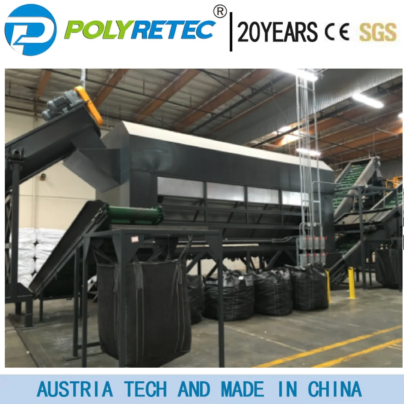 1000kg/hr HDPE Milk Bottle Bucket Drum Barrel Tray Washing Recycling Line CE Certificate