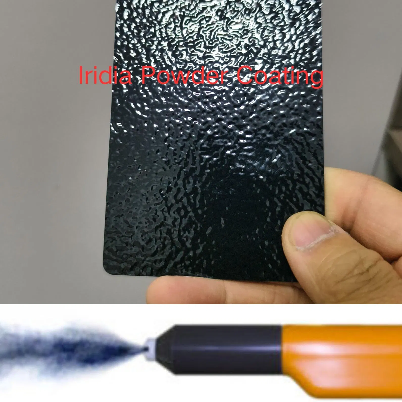 Vernice in polvere in poliestere nero resistente con texture antirughe per recinzioni e porte in acciaio