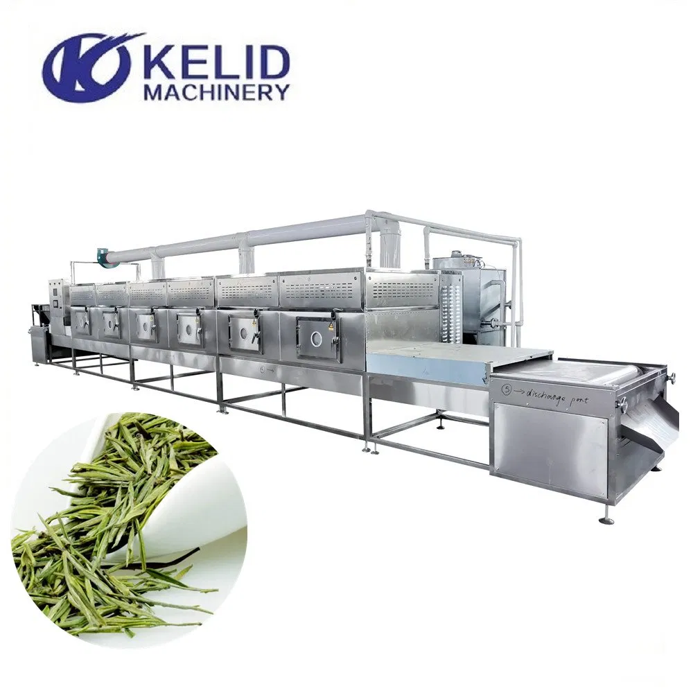 Tunnel Type Industrial Microwave Oven Dryer Green Tea Black Tea Powder Sterilization Sterilizing Machine
