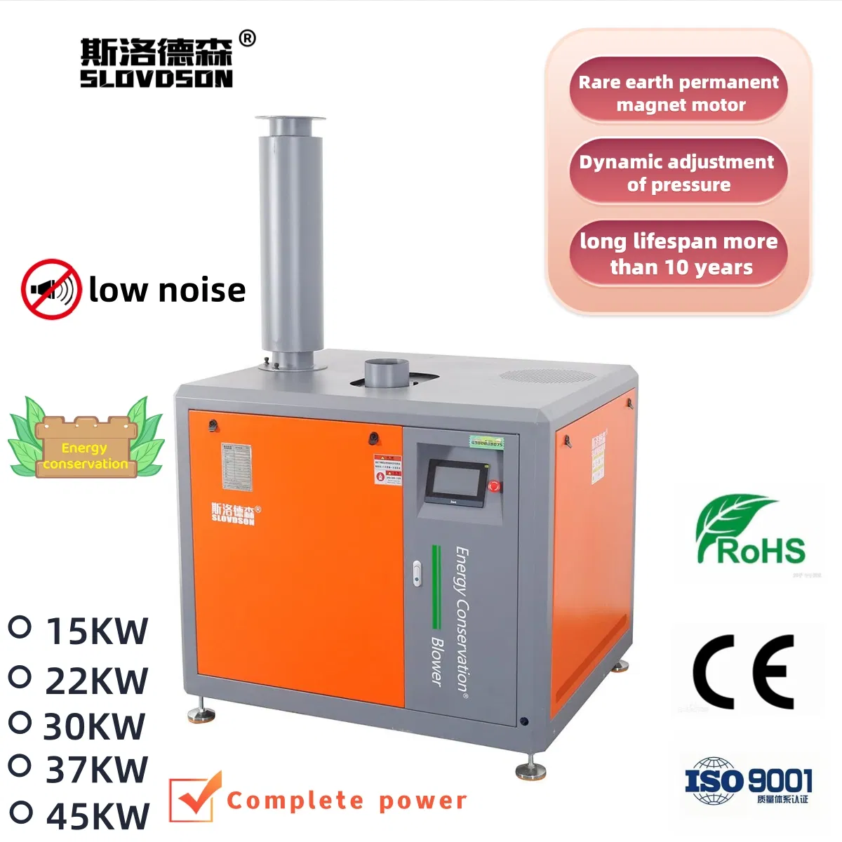 Air Conveying of Textile and Cement Powder and Granular Materials Long-Life Roots Energy-Saving Blower