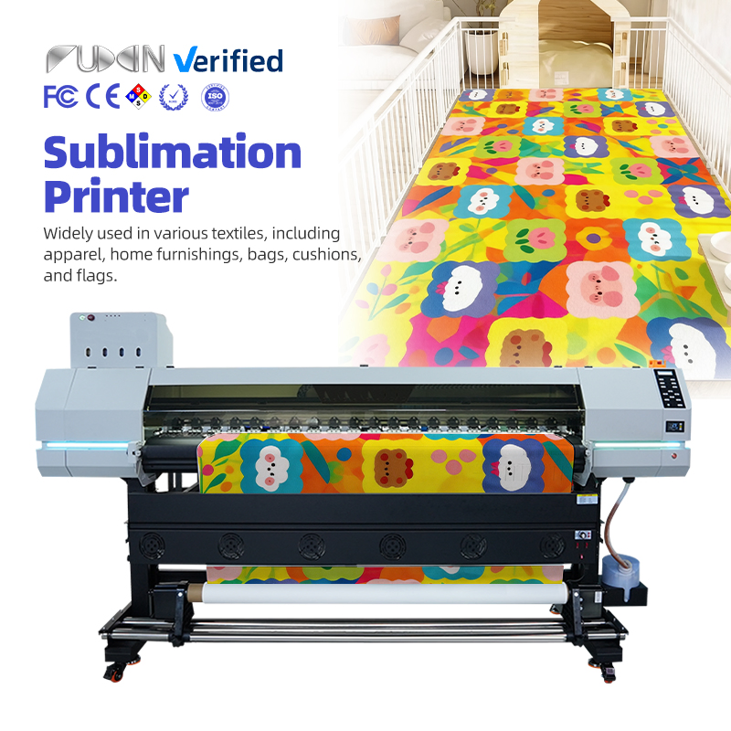 Dual Heads Sublimation Printer Machine 1.3m/1.6m/1.8m Sublimation Printer Machine for Apparel Curtains and Flags