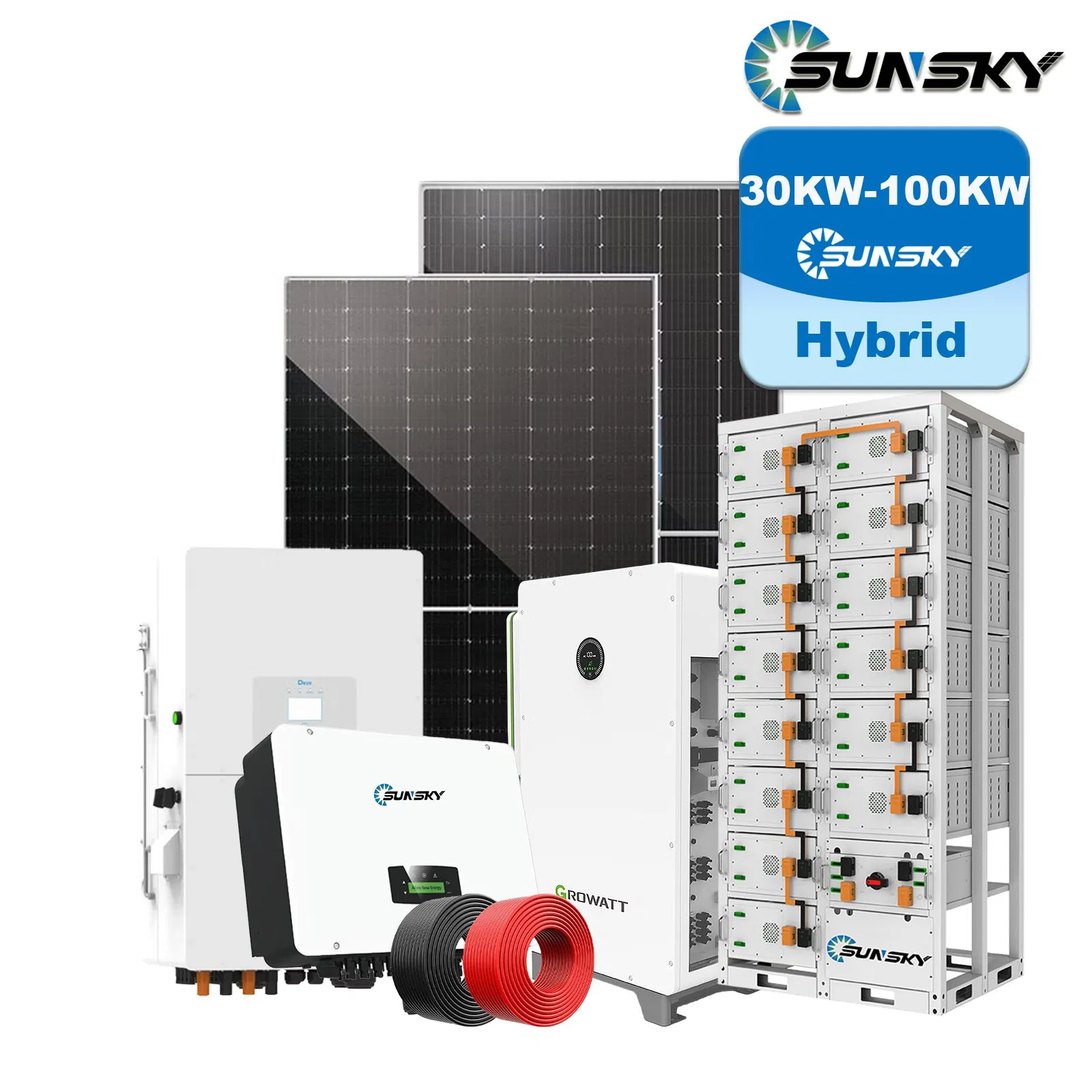3kw 5000W 10kw 15kw 20kVA Hybrid Off Grid Photovoltaic Power Home System Complete Package with Lithium Ion Battery and Power Inverter