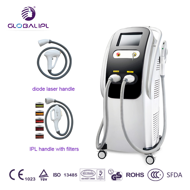 IPL and Diode Laser Hair Removal Skin Rejuvenation Machine