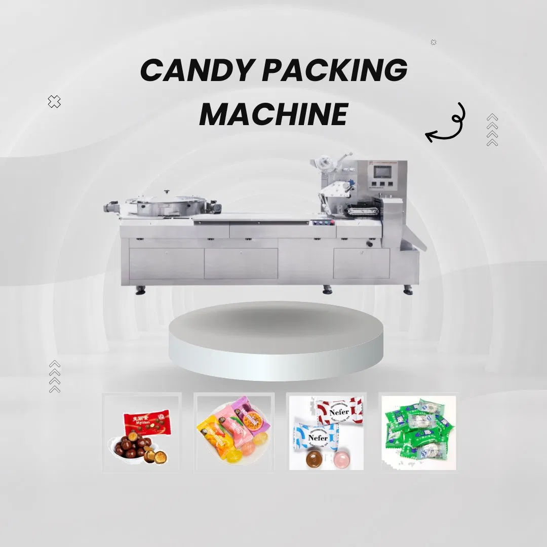 Automatic High Speed Candy Packing Machine, Soft Candy Packaging Machine, Jelly Wrapping Machine