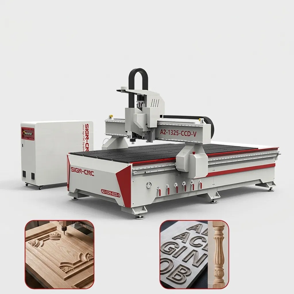 Macchina CNC Router per Legno 1325 1530 A2-1325-CCD-V Inseguimento Bordi CCD ad Alta Precisione Attrezzatura per Pubblicità e Arredamento