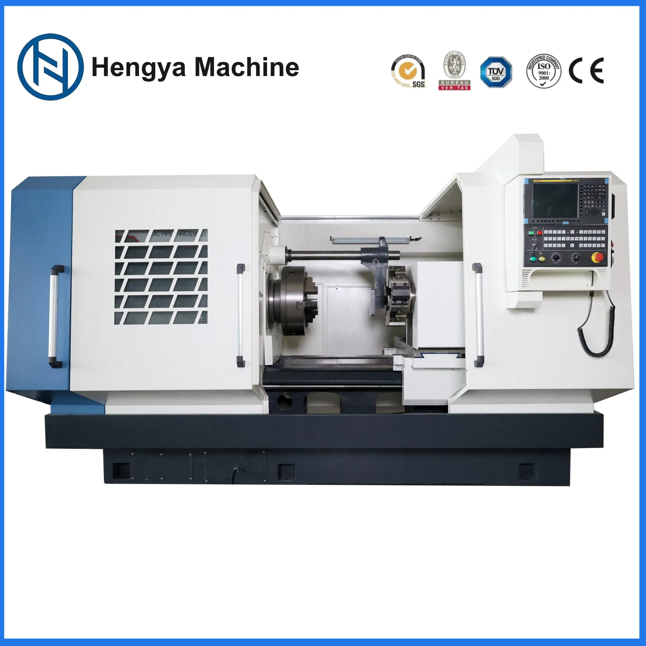 Precision CNC Pipe Threading Lathe with Large Spindle Bore