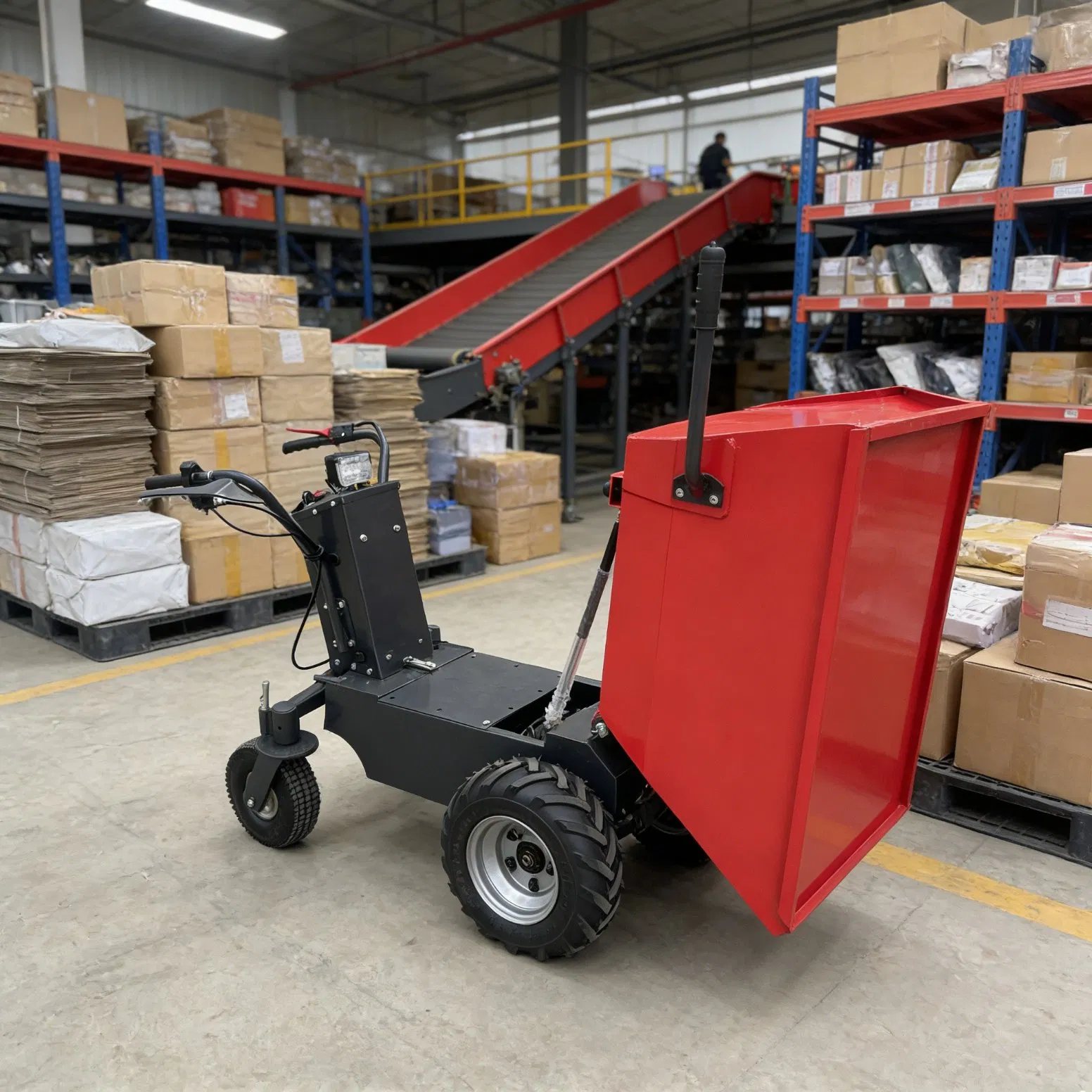 Customized 1000W Brushless Motor 48V 32ah Battery 500kg Loading Electric Mini Dumper