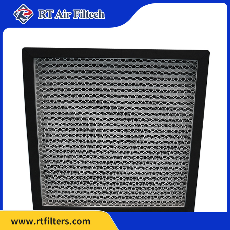 Aluminum Separator Deep Pleat HEPA Filter Fiberglass Paper Media Box Type