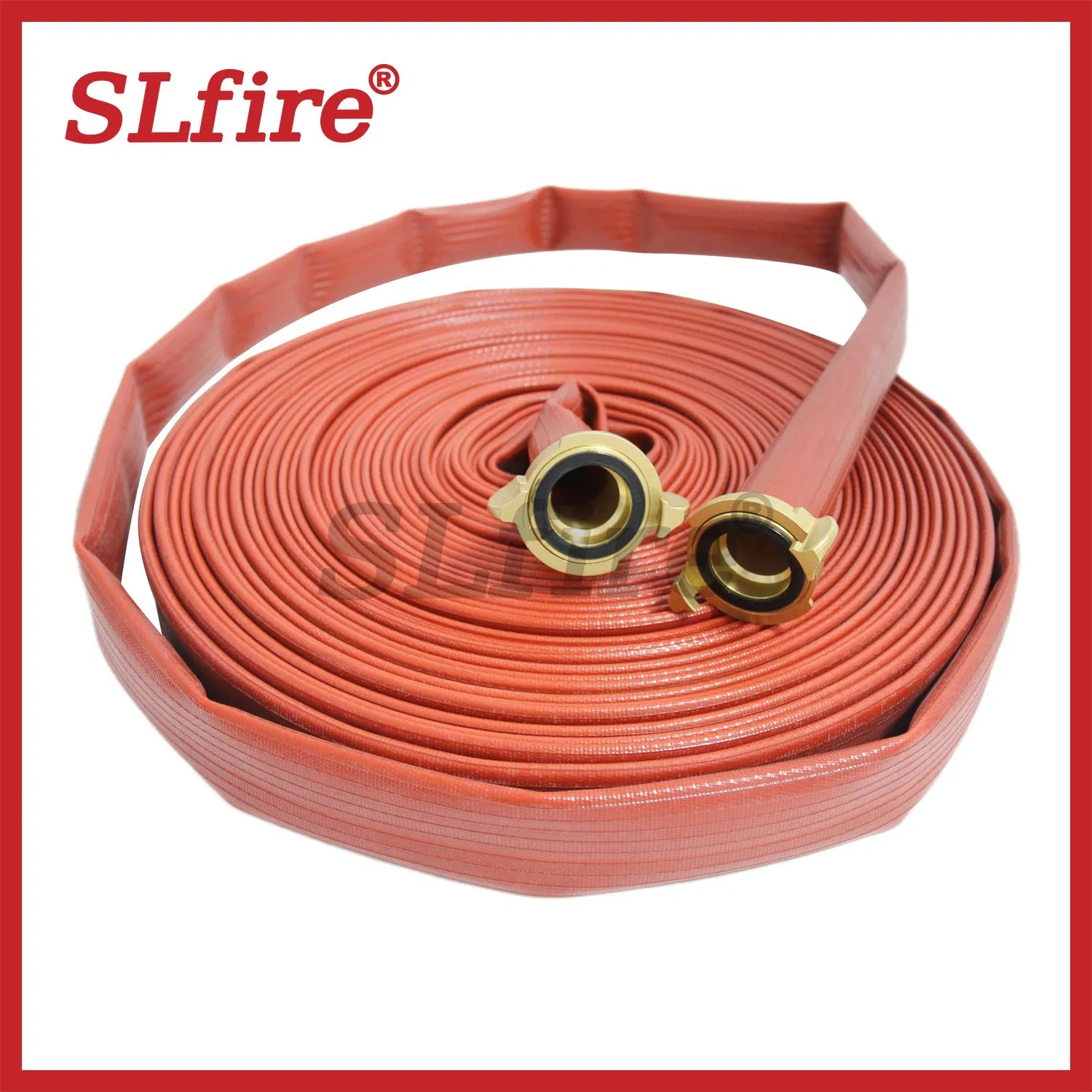 Double NBR Lined Fire Hose 1 Inch × 16 Bar, Red Rubber Hose
