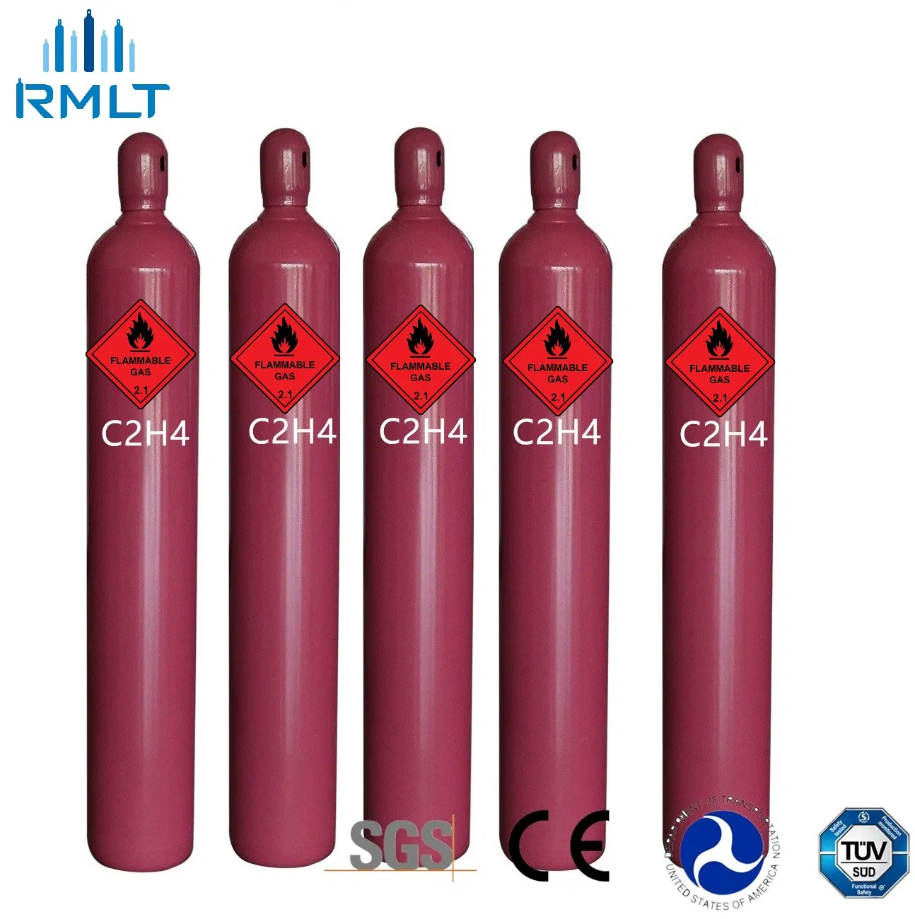 Emballage en bouteille de 40 L gaz éthylène C2H4