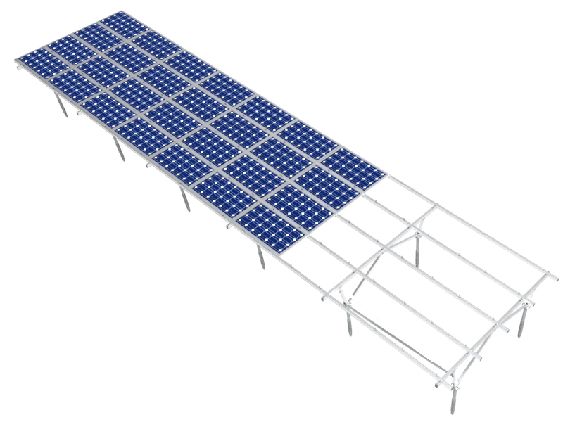 Aluminum Alloy Solar Photovoltaic Ground W-Shaped Bracket Mounting System