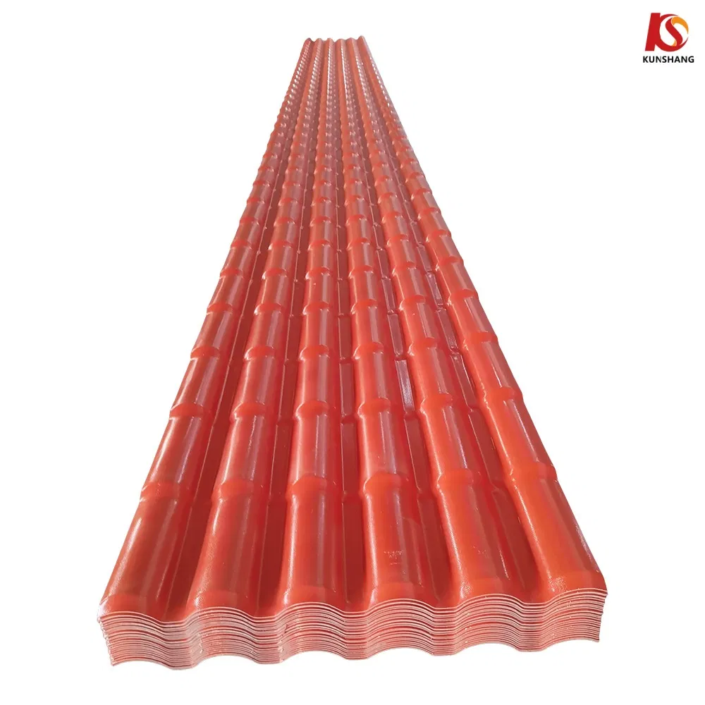 Colonial Style PVC Plastic Roof Tile ASA Coated Spanish Roof Sheet