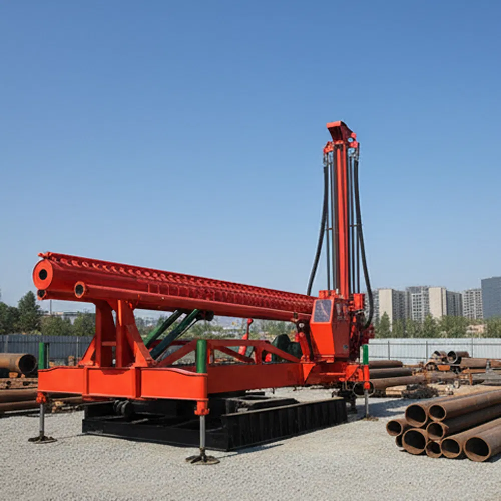 Construction Crawler Pile Driver, Wheeled Spiral Pile Drilling Machine, Highway Guardrail Piling Equipment