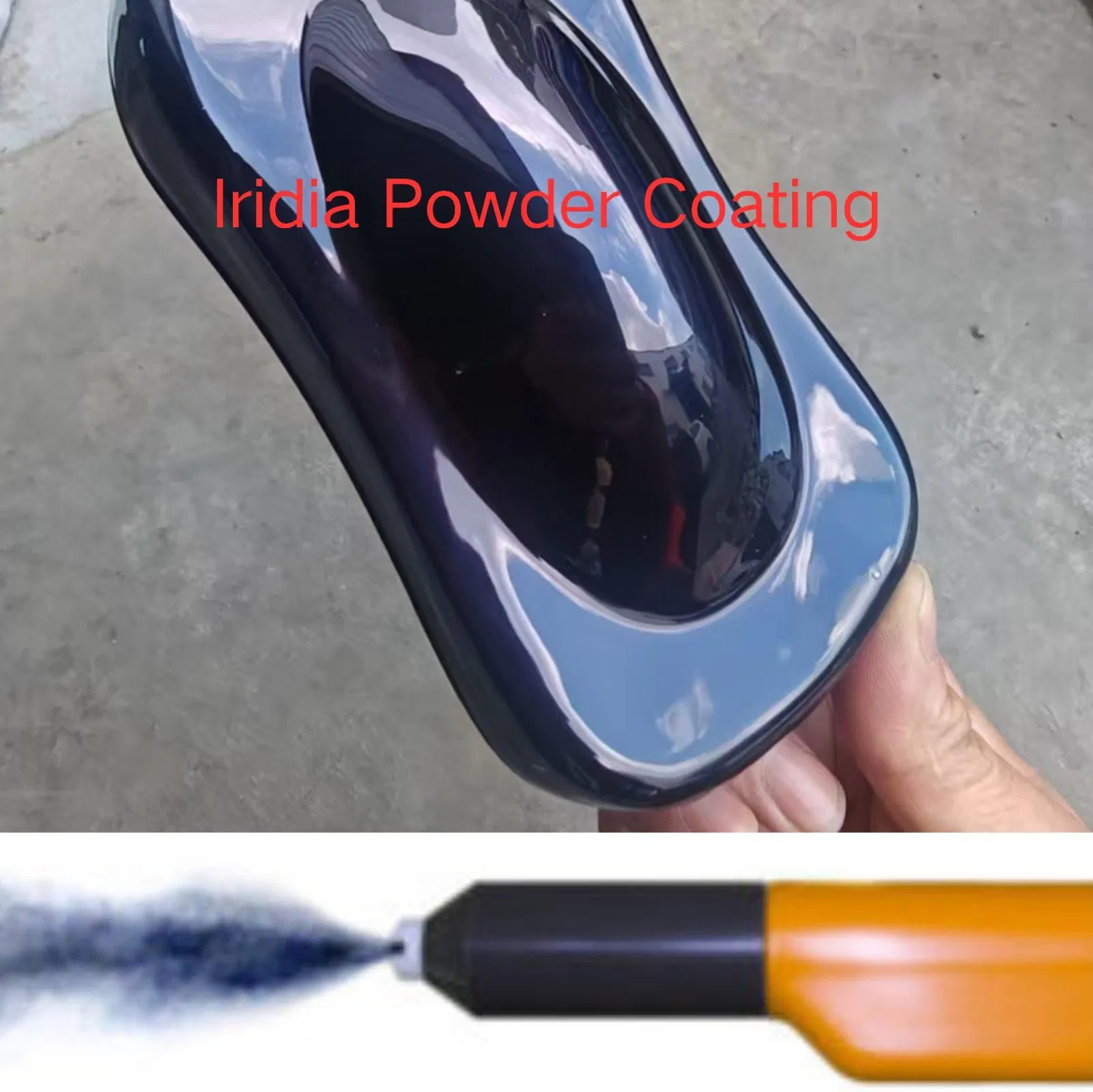 Polyester Durable Black Illusion Color Powder Coating Paint for OEM Wheel and Auto Parts