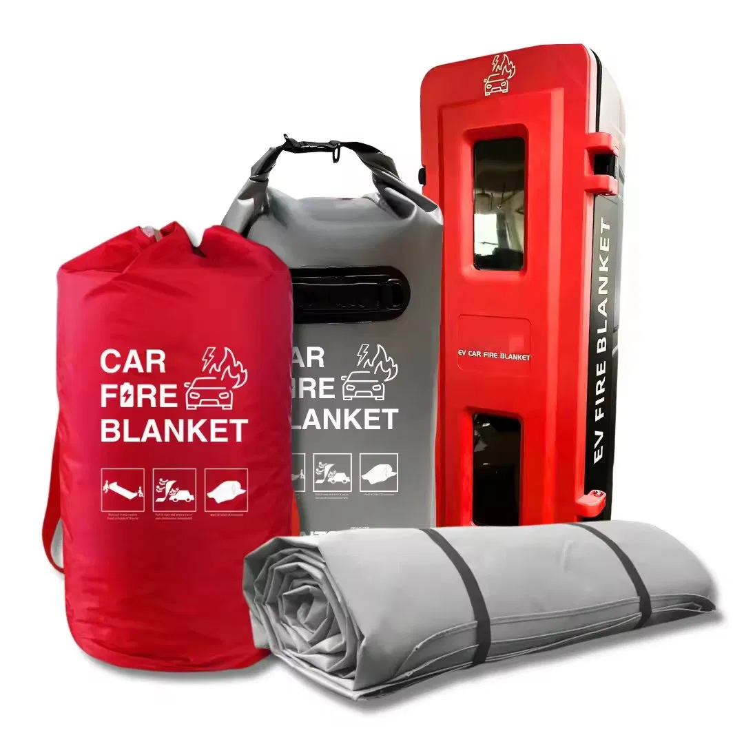 NFPA701 Single Use 550°C Extra Large EV Fire Blanket with Waterproof Bag