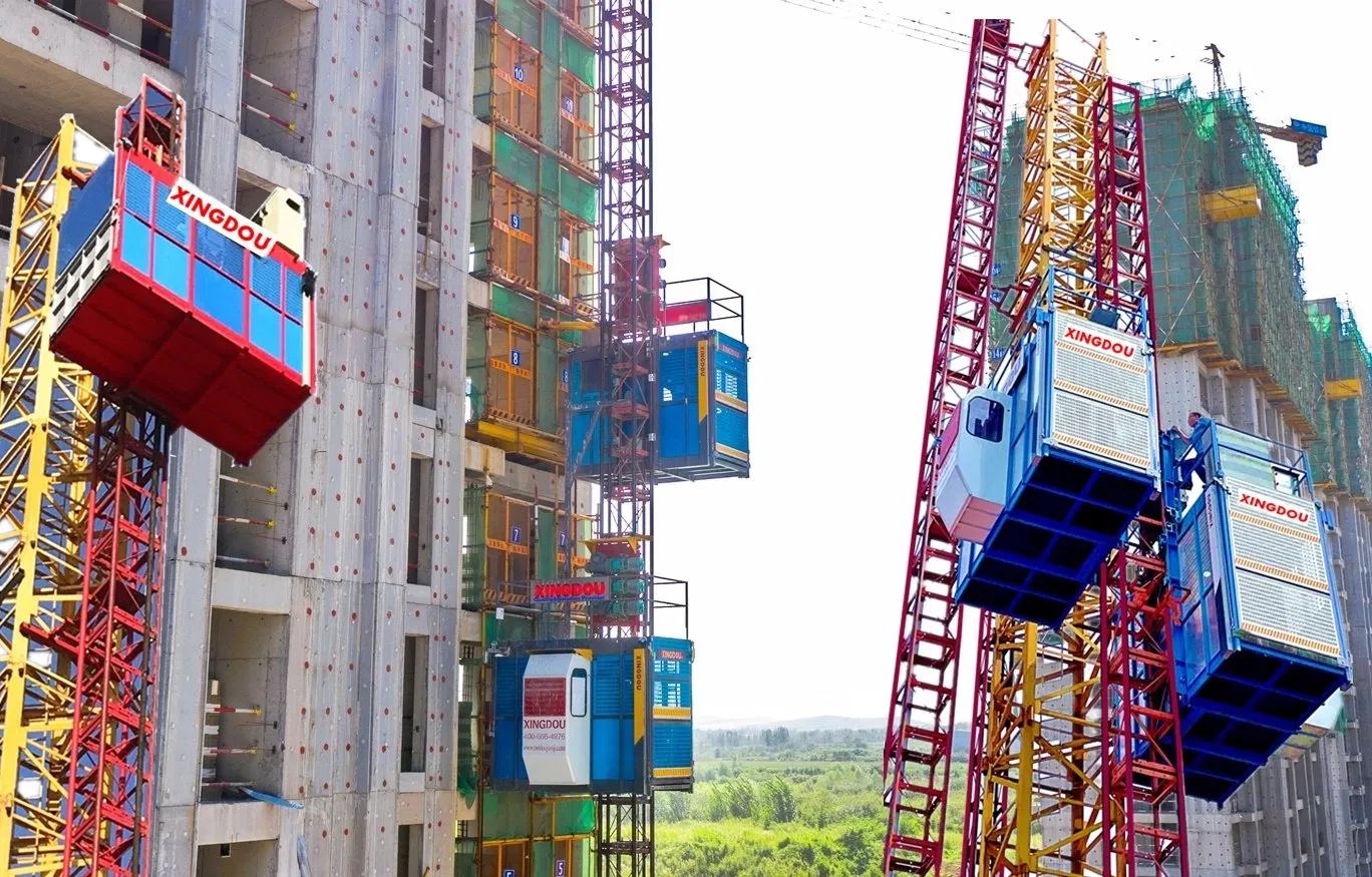 Costruzione di ascensori per l'edilizia, montacarichi con torre di arrampicata, carrello, cabina, elevatore
