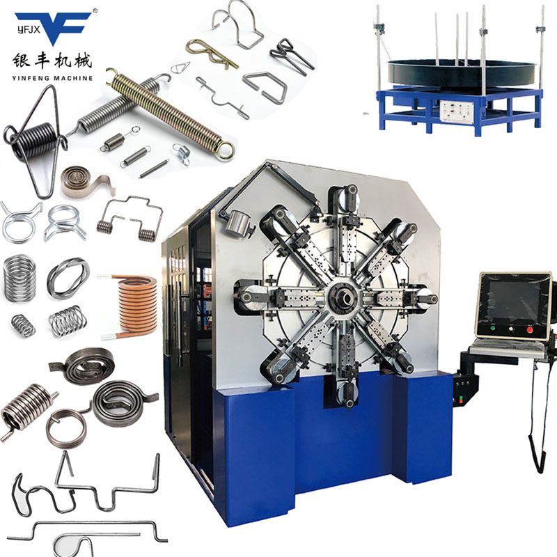Yifeng CNC-1245-1250 12 Axles 1.4-5mm Wire Diameter Compression Spring Forming Making Machine