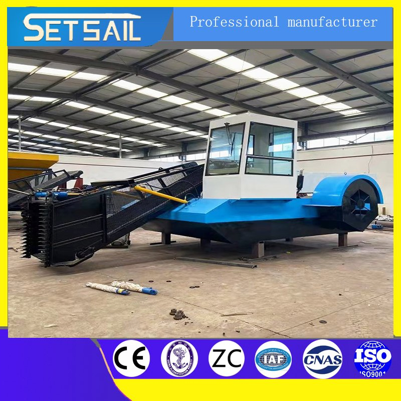 Semi-Automatic Hydraulic Aquatic Plant Weed Harvester for Cutting River Reed, Weed, Hyacinth and Floating Garbage Collection