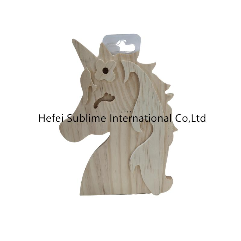 Custom Cartoon Shape Wood Craft DIY Accessory