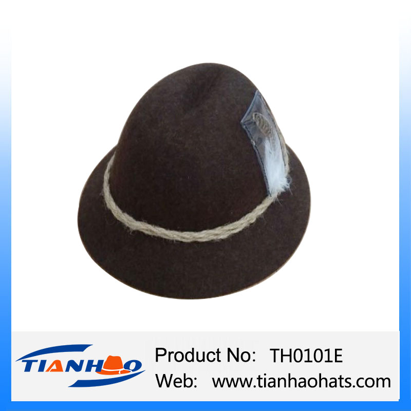 Wool Felt Oktoberfest Mountain Alpine Hat