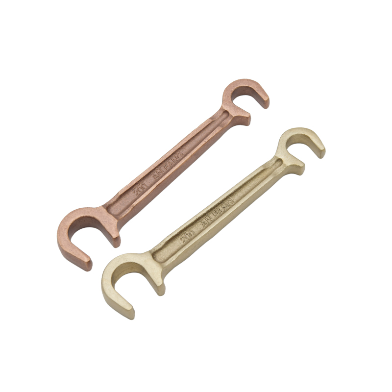 Non-Sparking Double C Type Wrench Spanner, Double Valve Wrench, 200mm Length