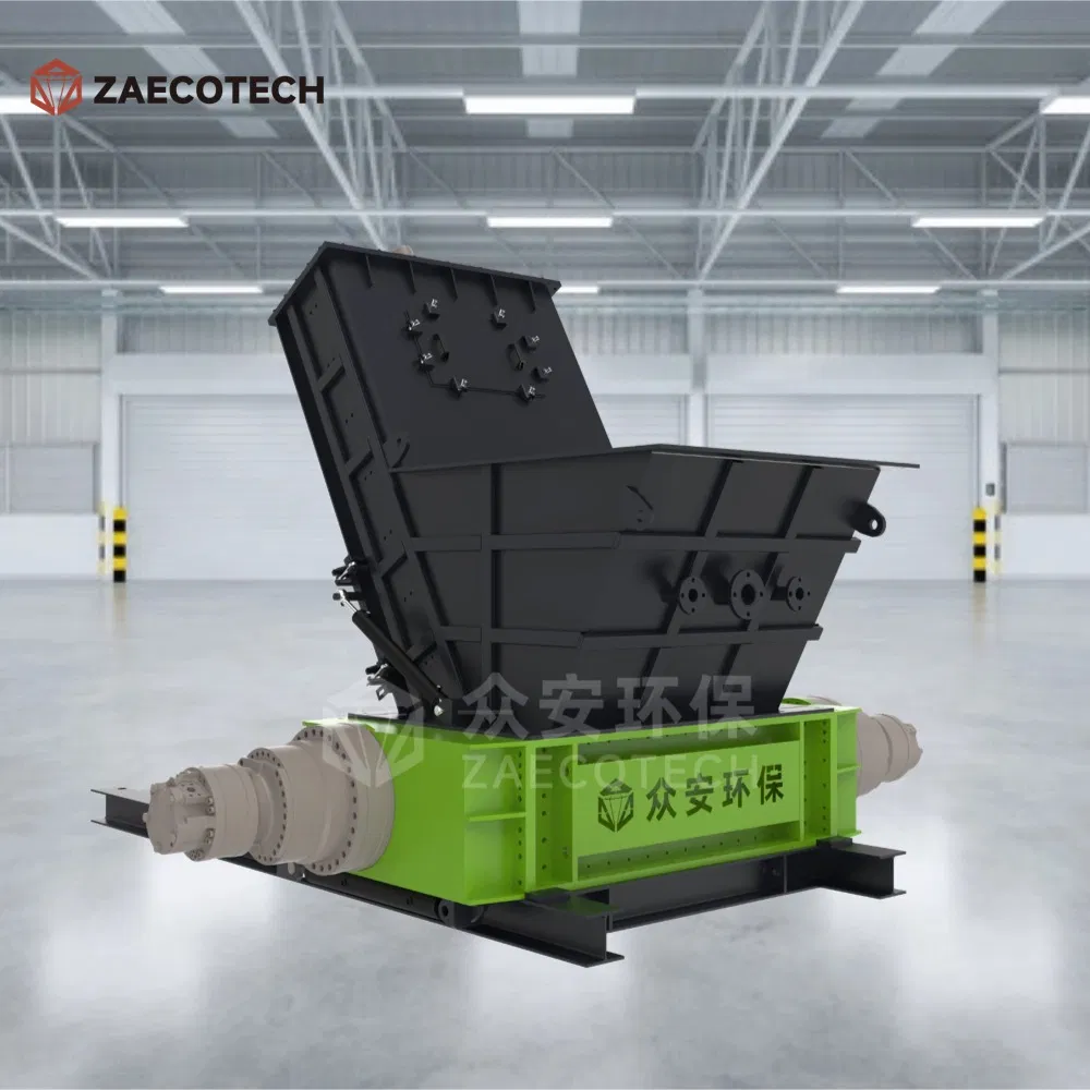 Industrial 80t/H Double Shaft Shredder with Siemens Motor and CE Certification